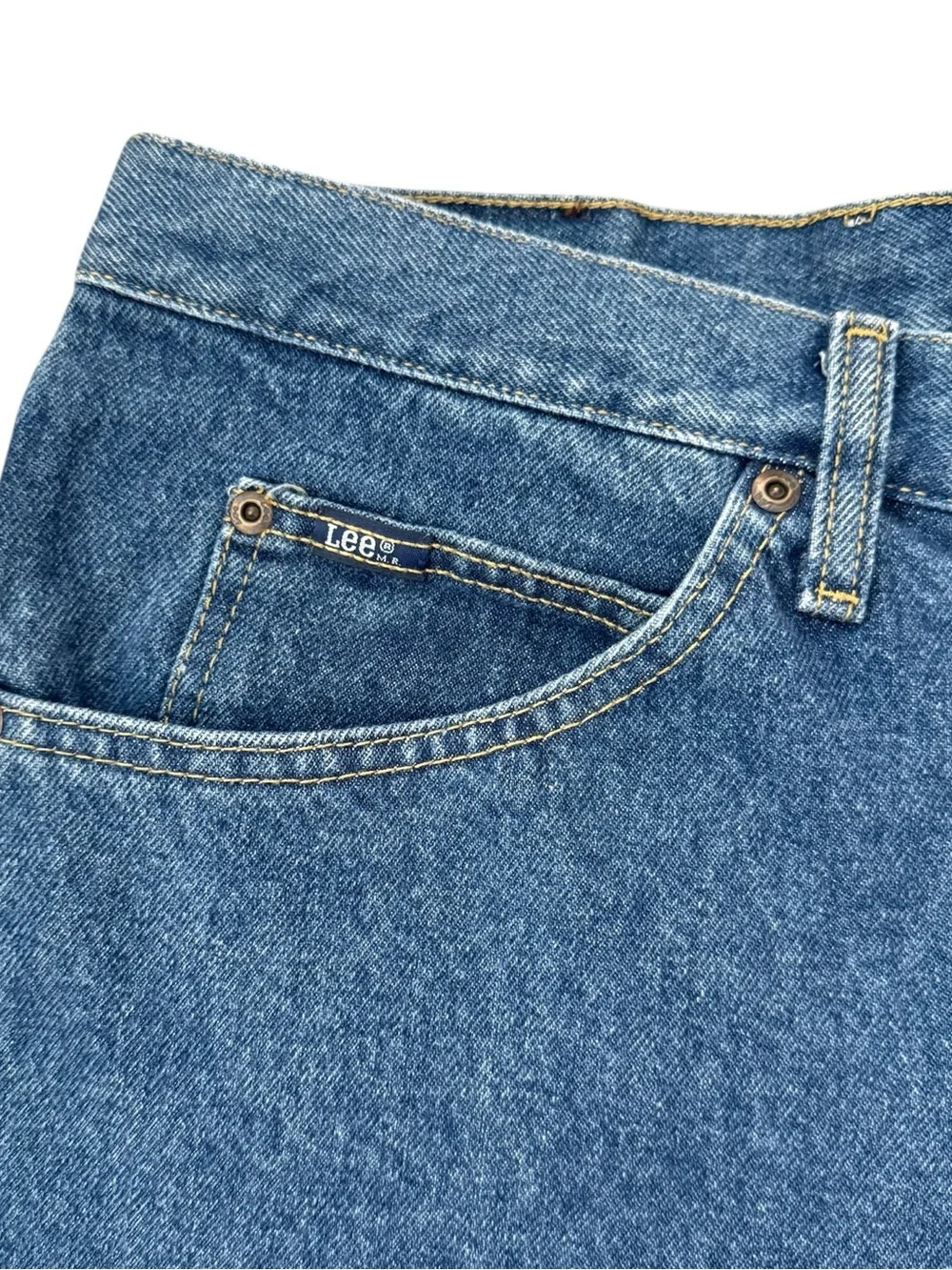 Lee Regular Fit Jeans Mens 42x36 Fits 40x36 Medium Wash Straight Leg 100% Cotton